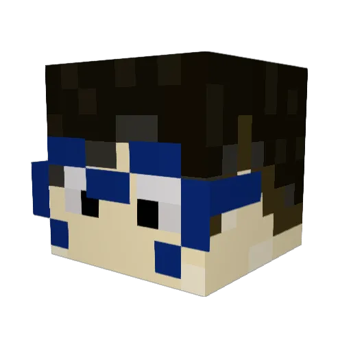 TMN0517 Minecraft avatar head, 3D render