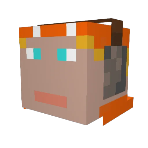 TMRtrashCD Minecraft avatar head, 3D render