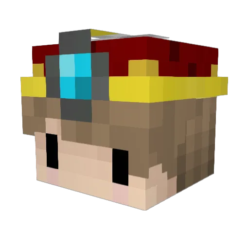 TMS_Magicalh1t Minecraft avatar head, 3D render