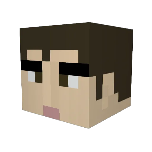 TMS_SadEnder Minecraft avatar head, 3D render