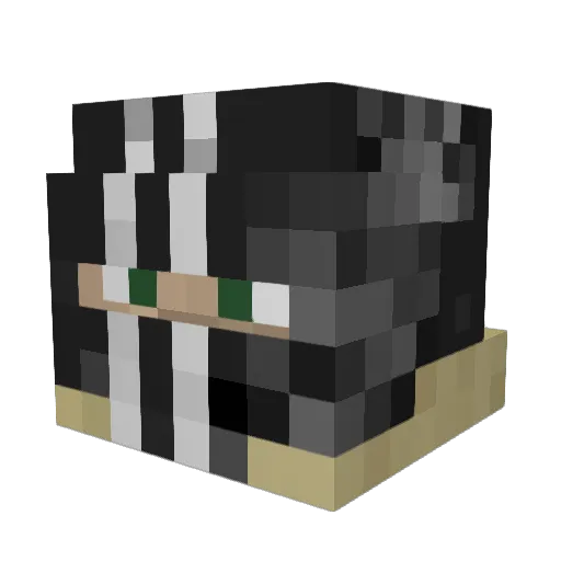 TM_147 Minecraft avatar head, 3D render
