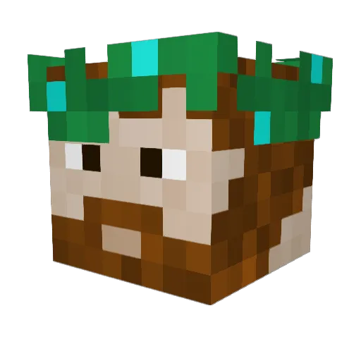 TM_Abyss Minecraft avatar head, 3D render