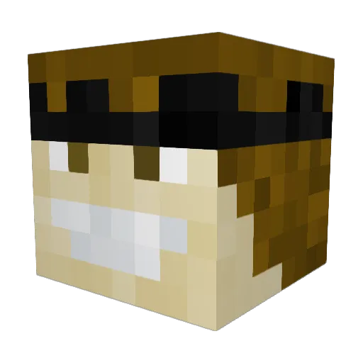 TM_o6 Minecraft avatar head, 3D render