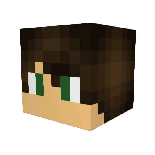 TManMerrick Minecraft avatar head, 3D render