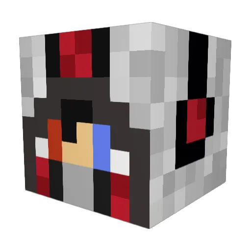 TMation21 Minecraft avatar head, 3D render