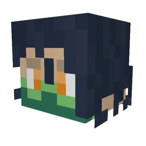 TMin18 Minecraft avatar head, 3D render