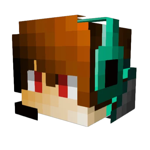 TMitix Minecraft avatar head, 3D render