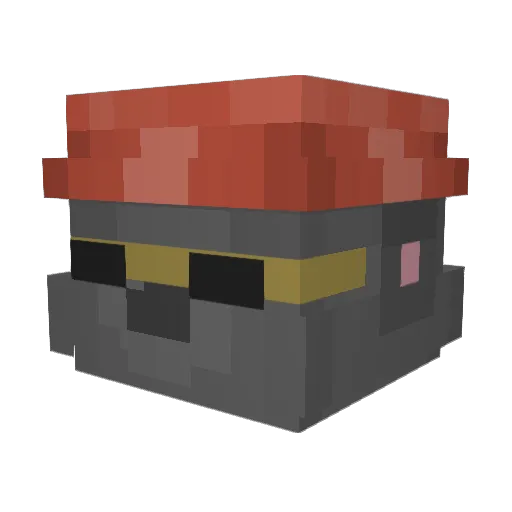TN255 Minecraft avatar head, 3D render