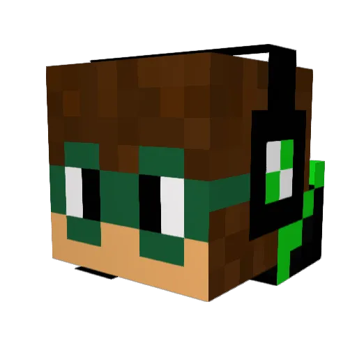 TN2816 Minecraft avatar head, 3D render