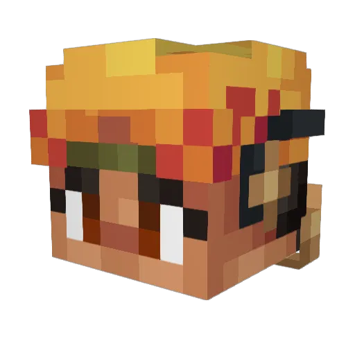 TNCHOOT Minecraft avatar head, 3D render