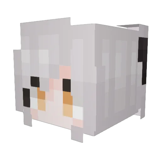 TNGBIN Minecraft avatar head, 3D render