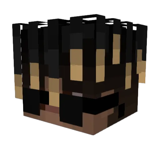 TNJv Minecraft avatar head, 3D render
