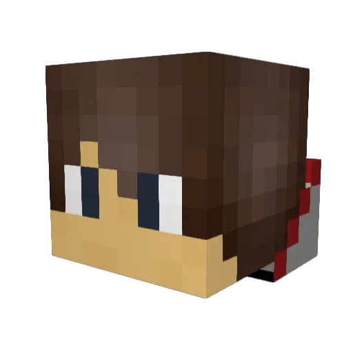 TNKG Minecraft avatar head, 3D render