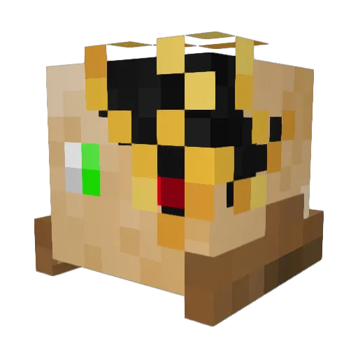 TNKRTWN Minecraft avatar head, 3D render