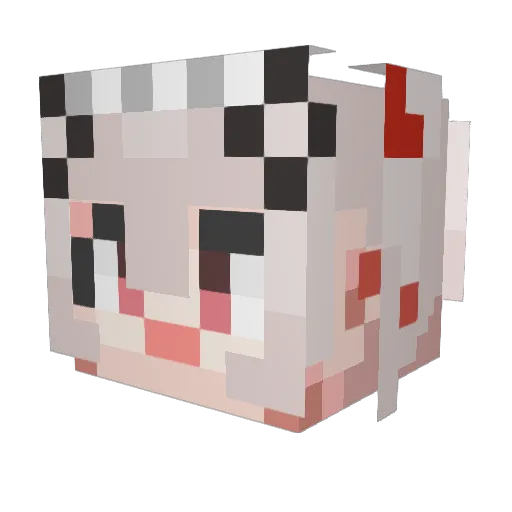 TNK_0303 Minecraft avatar head, 3D render