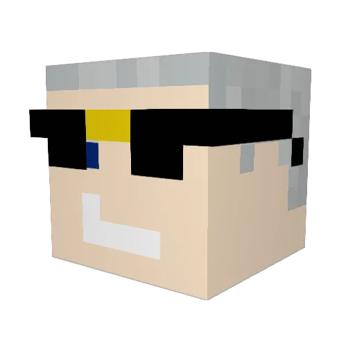 TNOB Minecraft avatar head, 3D render