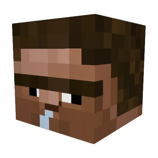 TNT122333 Minecraft avatar head, 3D render