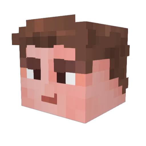 TNT3145 Minecraft avatar head, 3D render