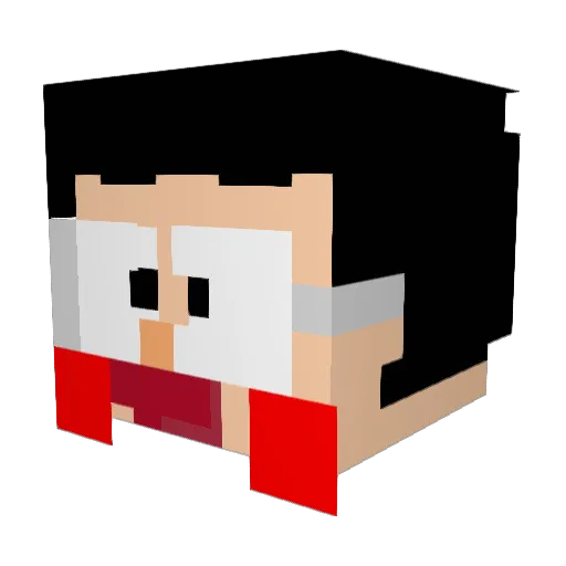TNTBOOK Minecraft avatar head, 3D render