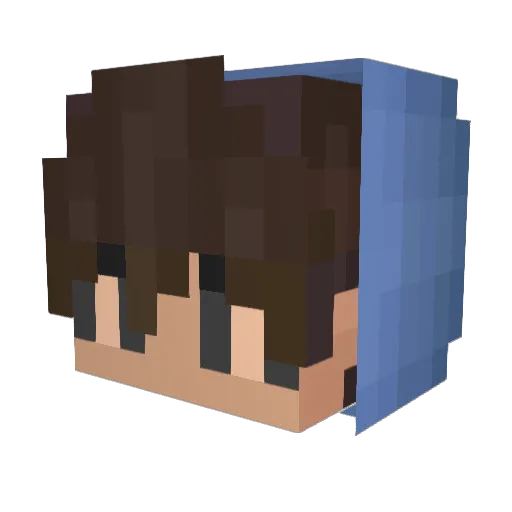 TNTCHANNEL Minecraft avatar head, 3D render