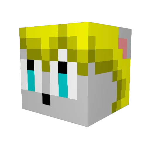 TNTHusky Minecraft avatar head, 3D render