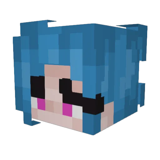 TNTJacki Minecraft avatar head, 3D render