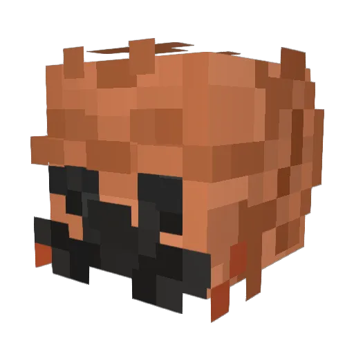 TNTLEBG_yt Minecraft avatar head, 3D render