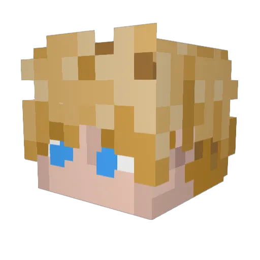 TNTMCC Minecraft avatar head, 3D render