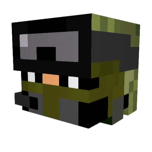 TNTXman1 Minecraft avatar head, 3D render