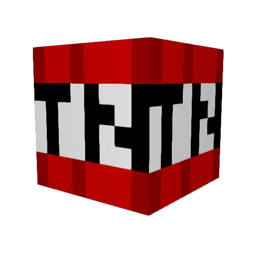 TNT_Man01 Minecraft avatar head, 3D render