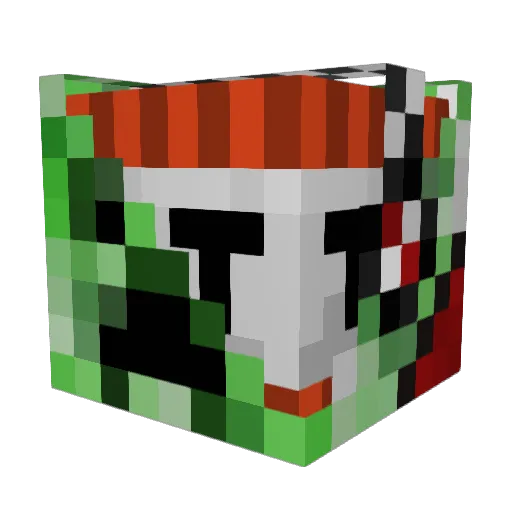 TNT_Master Minecraft avatar head, 3D render