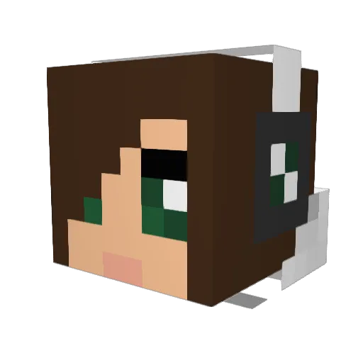 TNT_Monique_Rose Minecraft avatar head, 3D render