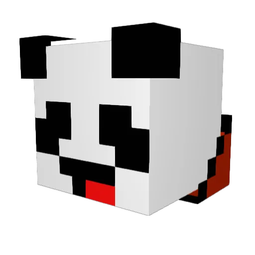 TNT_Pandaz Minecraft avatar head, 3D render