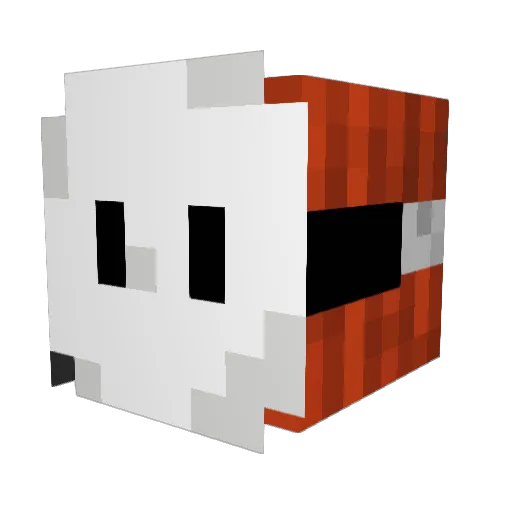 TNTblocks_ Minecraft avatar head, 3D render