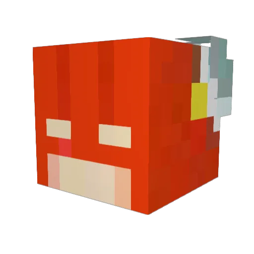 TNTee_ Minecraft avatar head, 3D render