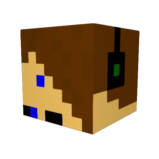 TNTrules6 Minecraft avatar head, 3D render