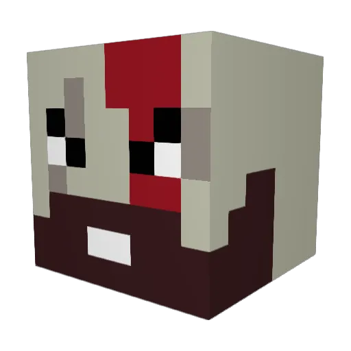 TNTruli Minecraft avatar head, 3D render