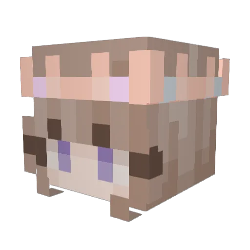 TN_Kinson Minecraft avatar head, 3D render