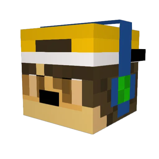 TN_azooz Minecraft avatar head, 3D render