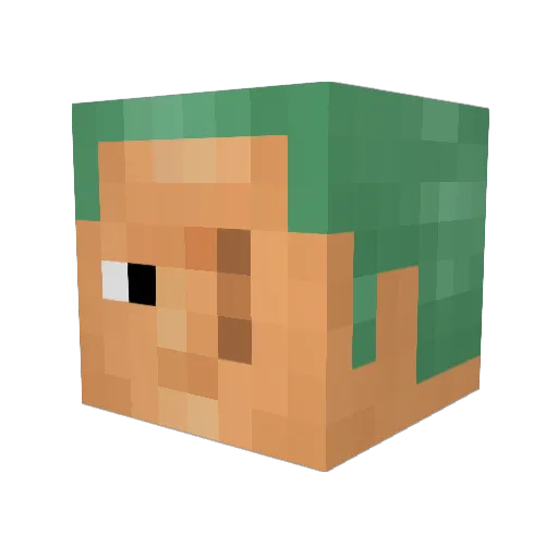 TNex7 Minecraft avatar head, 3D render