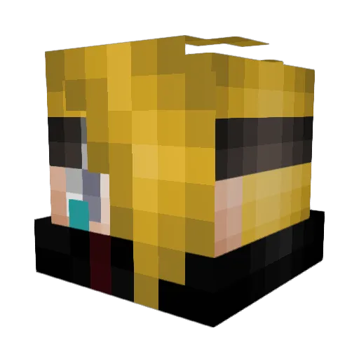 TO4NO_NE_KANEKI Minecraft avatar head, 3D render