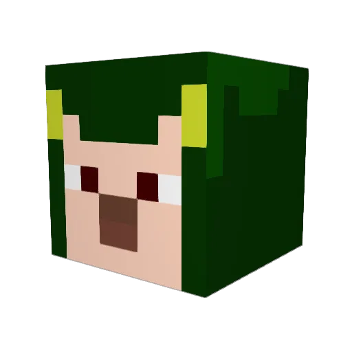 TOANO3 Minecraft avatar head, 3D render