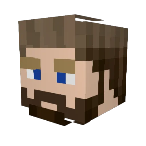 TOB1809 Minecraft avatar head, 3D render