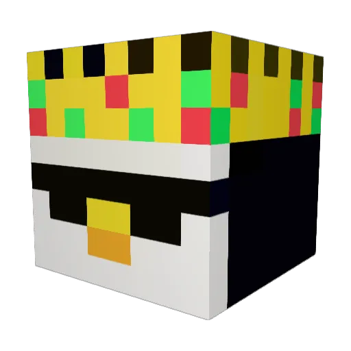 TOBB44 Minecraft avatar head, 3D render