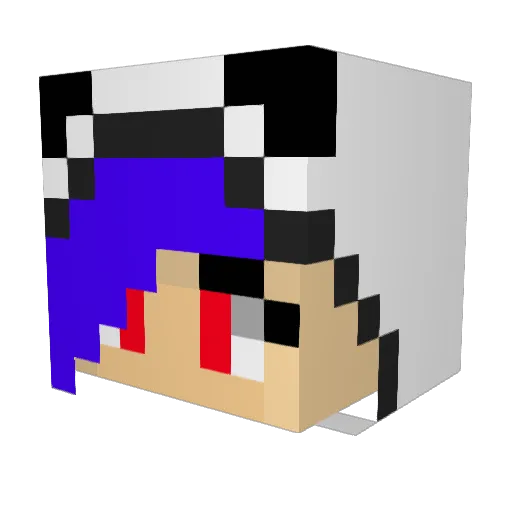 TOBY_THE_TURTLE Minecraft avatar head, 3D render
