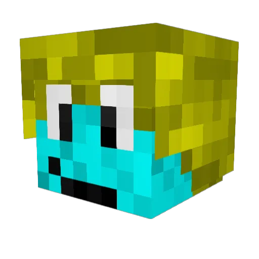 TOBiNARY Minecraft avatar head, 3D render