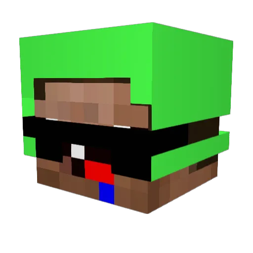 TOCT Minecraft avatar head, 3D render