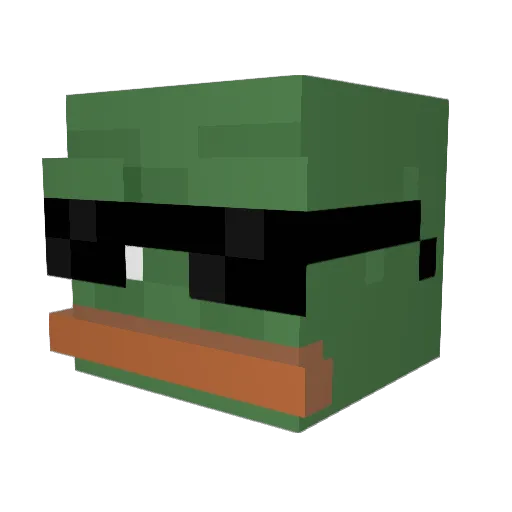 TODAY1213 Minecraft avatar head, 3D render