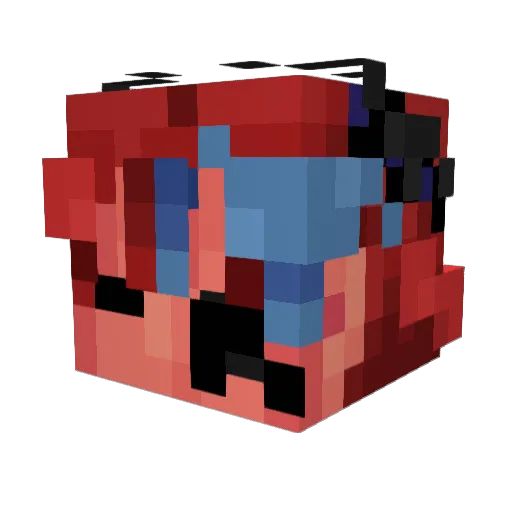 TOFFIIIX Minecraft avatar head, 3D render
