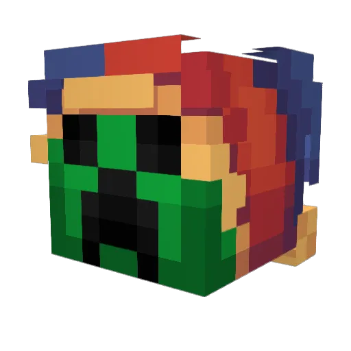 TOHYC Minecraft avatar head, 3D render